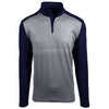 Levelwear Men's Navy/Heather Charcoal Prevail Quarter Zip Pullover