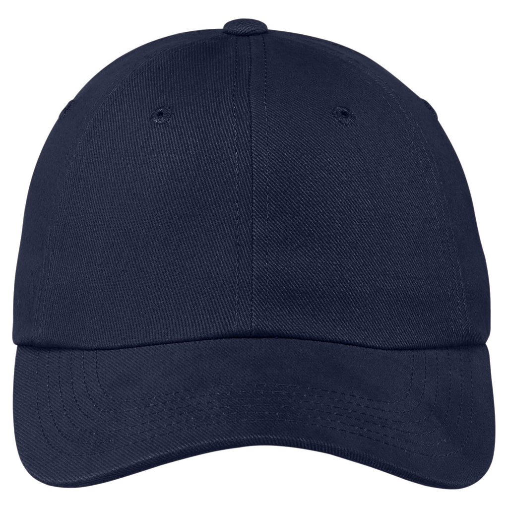 Port Authority Navy Brushed Twill Cap