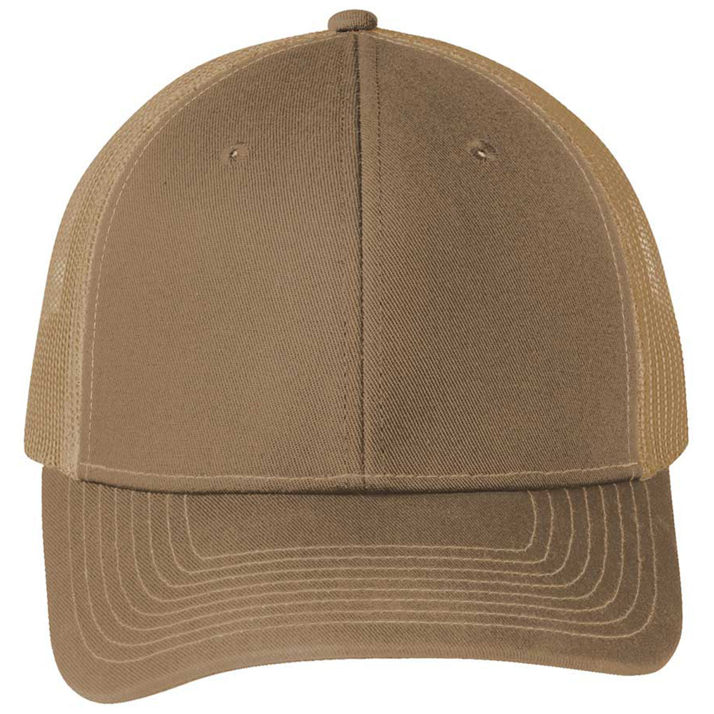 Port Authority Woodland Brown Snapback Trucker Cap