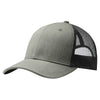 Port Authority Heather Grey/Black Snapback Trucker Cap