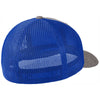 Port Authority True Royal/Grey Heather Flexfit Melange Trucker Mesh Back Cap