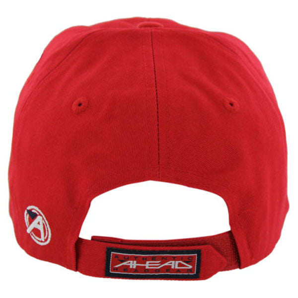 AHEAD Deep Red Chino Solid Velcro Cap