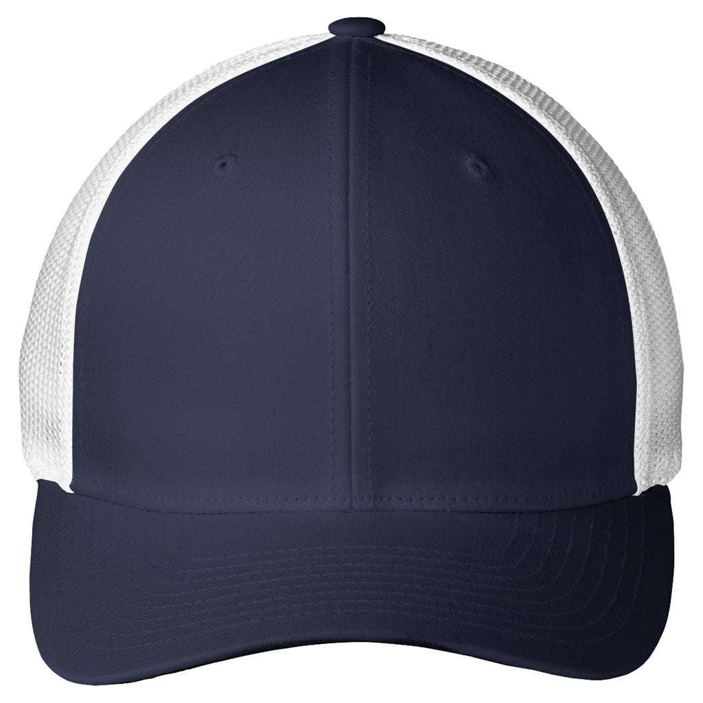 Port Authority True Navy/White Mesh Back Cap