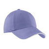 Port Authority Blue Iris/Stone Sandwich Bill Cap with Striped Closure