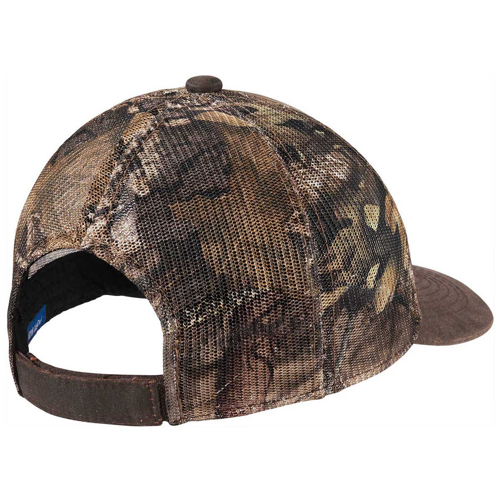 Port Authority Mossy Oak Break Up Country/Brown Pigment Print Camouflage Mesh Back Cap