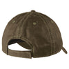 Port Authority Brown Pigment Print Distressed Cap