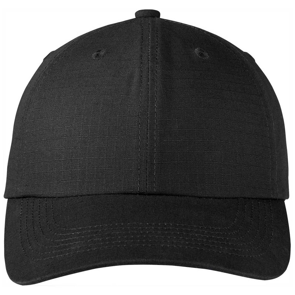 Port Authority Black Ripstop Cap