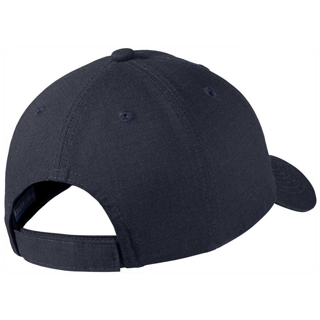 Port Authority River Blue Navy Ripstop Cap