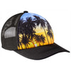 Port Authority Palm Trees Snapback Photo Real Trucker Cap