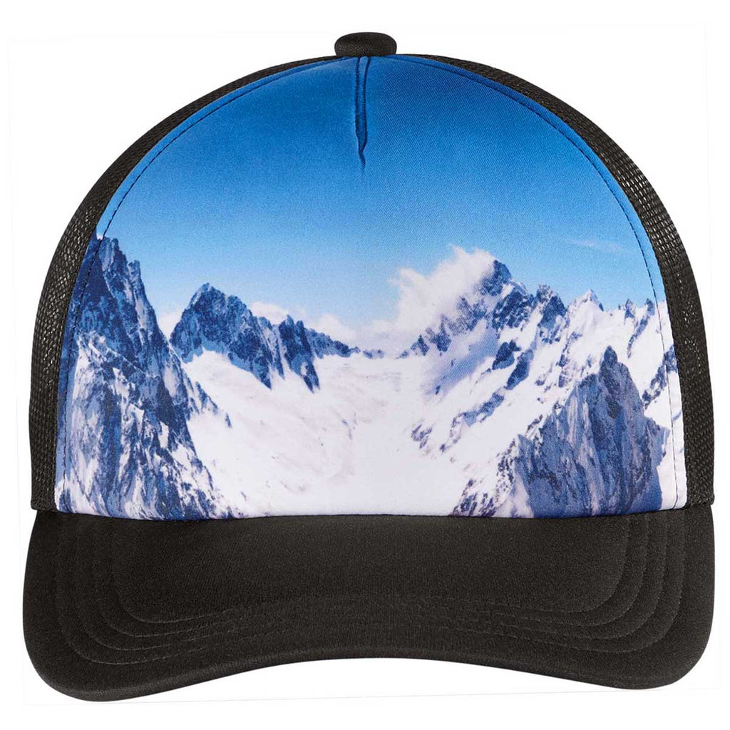 Port Authority Snow Caps Snapback Photo Real Trucker Cap