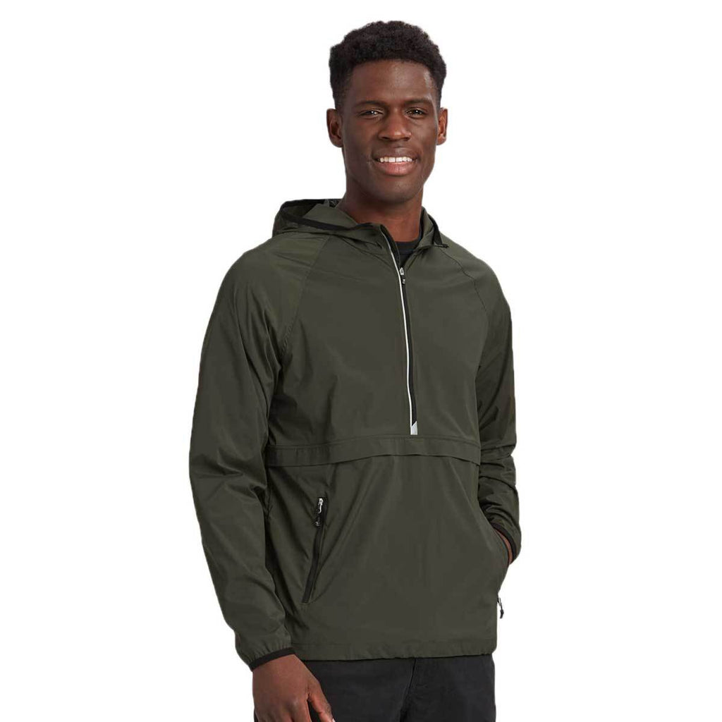 Cutter & Buck Men's Poplar Breaker Half Zip Hooded Popover