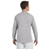 Champion Men's 5.2 oz Light Grey L/S Tagless T-Shirt