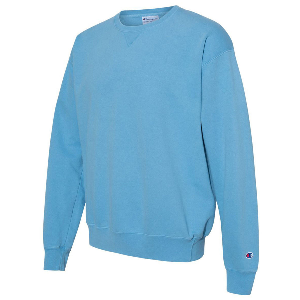 Champion Men's Delicate Blue Garment Dyed Crewneck