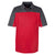 Core 365 Men's Classic Red/Carbon Balance Colorblock Performance Pique Polo