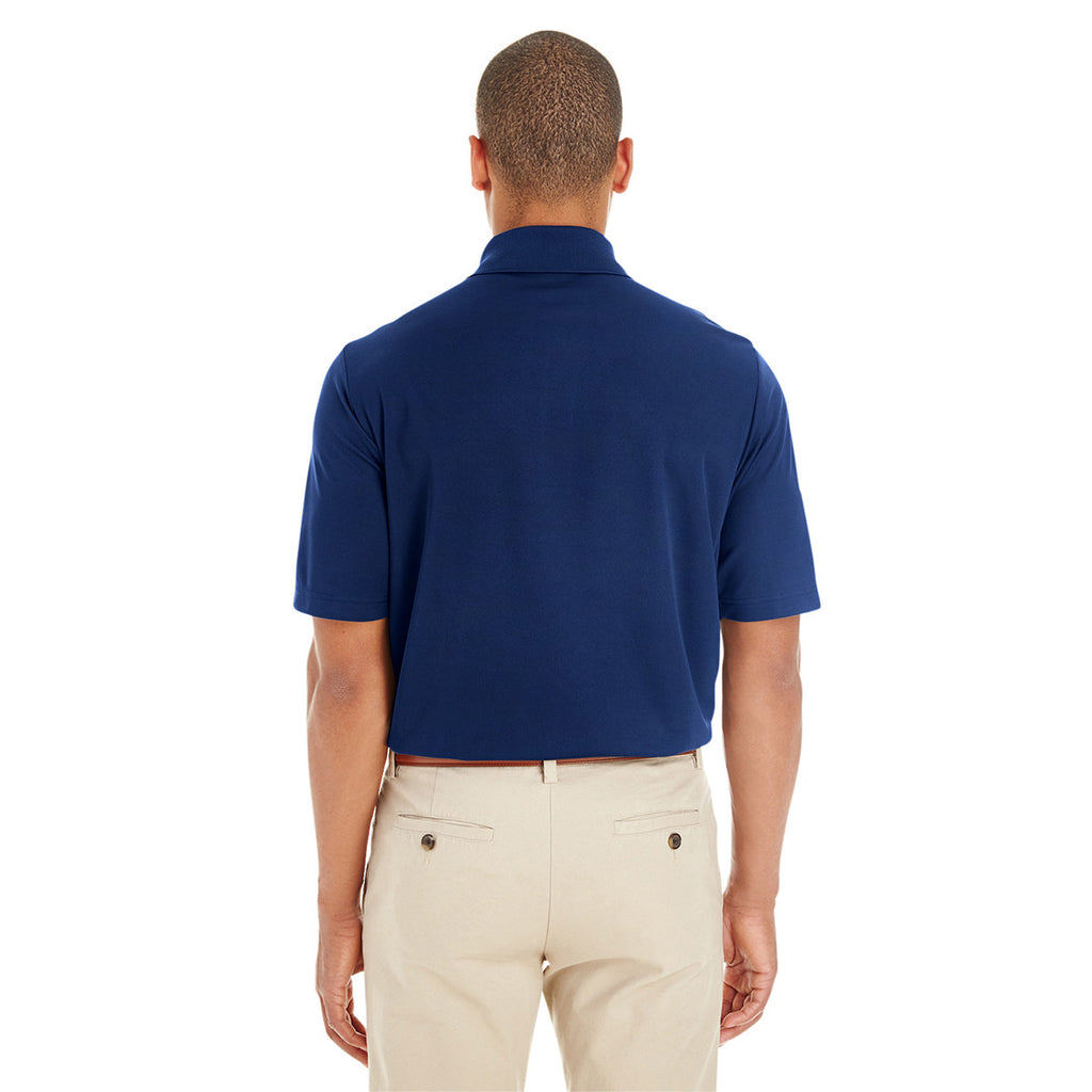 Core 365 Men's Electric Blue/Classic Navy Balance Colorblock Performance Pique Polo