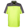 Core 365 Men's Safety Yellow/Carbon Balance Colorblock Performance Pique Polo