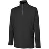 Core 365 Men's Black Fusion ChromaSoft Pique Quarter-Zip