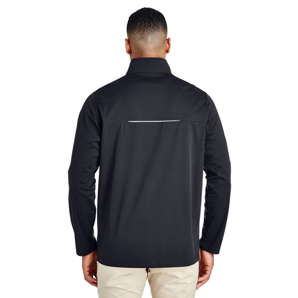 Core 365 Men's Black Techno Lite Three-Layer Knit Tech Shell