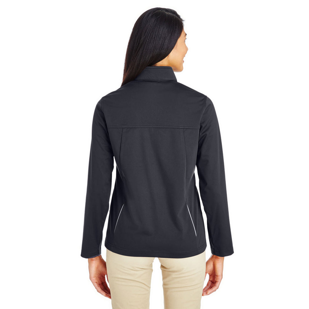 Core 365 Women's Black Techno Lite Three-Layer Knit Tech Shell