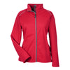 Core 365 Women's Classic Red Techno Lite Three-Layer Knit Tech Shell