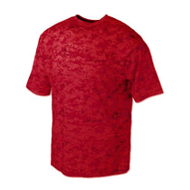 BAW Men's Red Xtreme Tek Digital Camo Short Sleeve Shirt