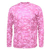 BAW Men's Pink Xtreme Tek Digital Camo Long Sleeve Shirt