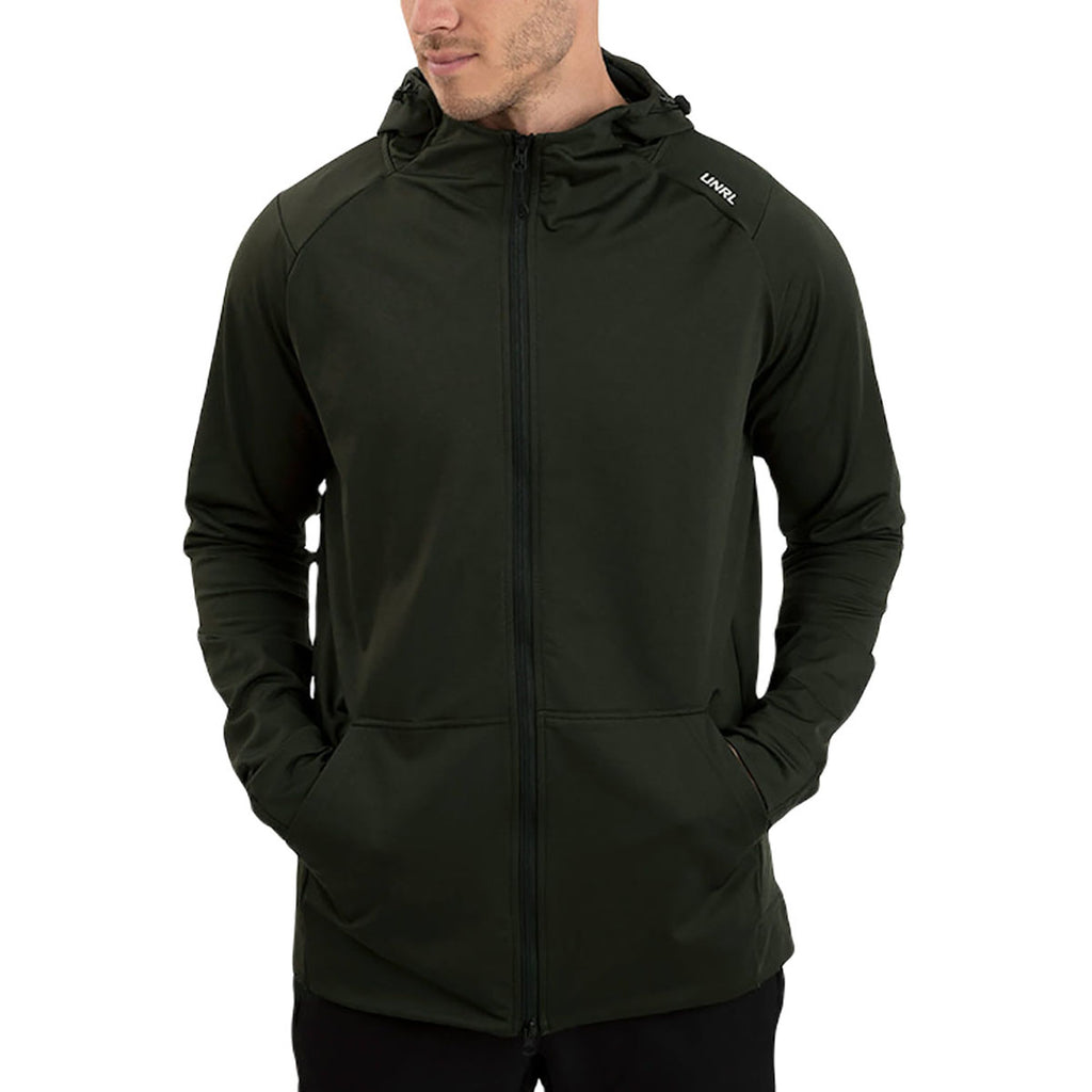 UNRL Unisex Hunter Green Cross-Up Hoodie