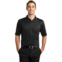 CornerStone Men's Black Select Snag-Proof Pocket Polo