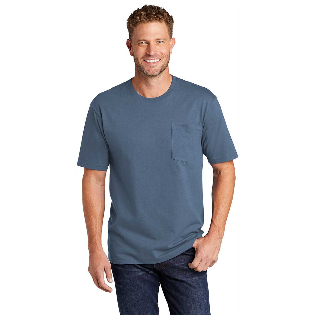 CornerStone Men's Regatta Blue Workwear Short Sleeve Pocket Tee