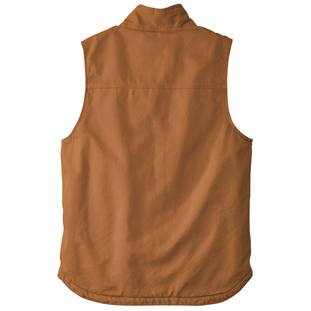 Carhartt Men's Carhartt Brown Sherpa-Lined Mock Neck Vest