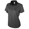 BAW Women's Black/Charcoal Mini Stripe Spandex Cool Tek Polo