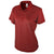 BAW Women's Red/Charcoal Mini Stripe Spandex Cool Tek Polo