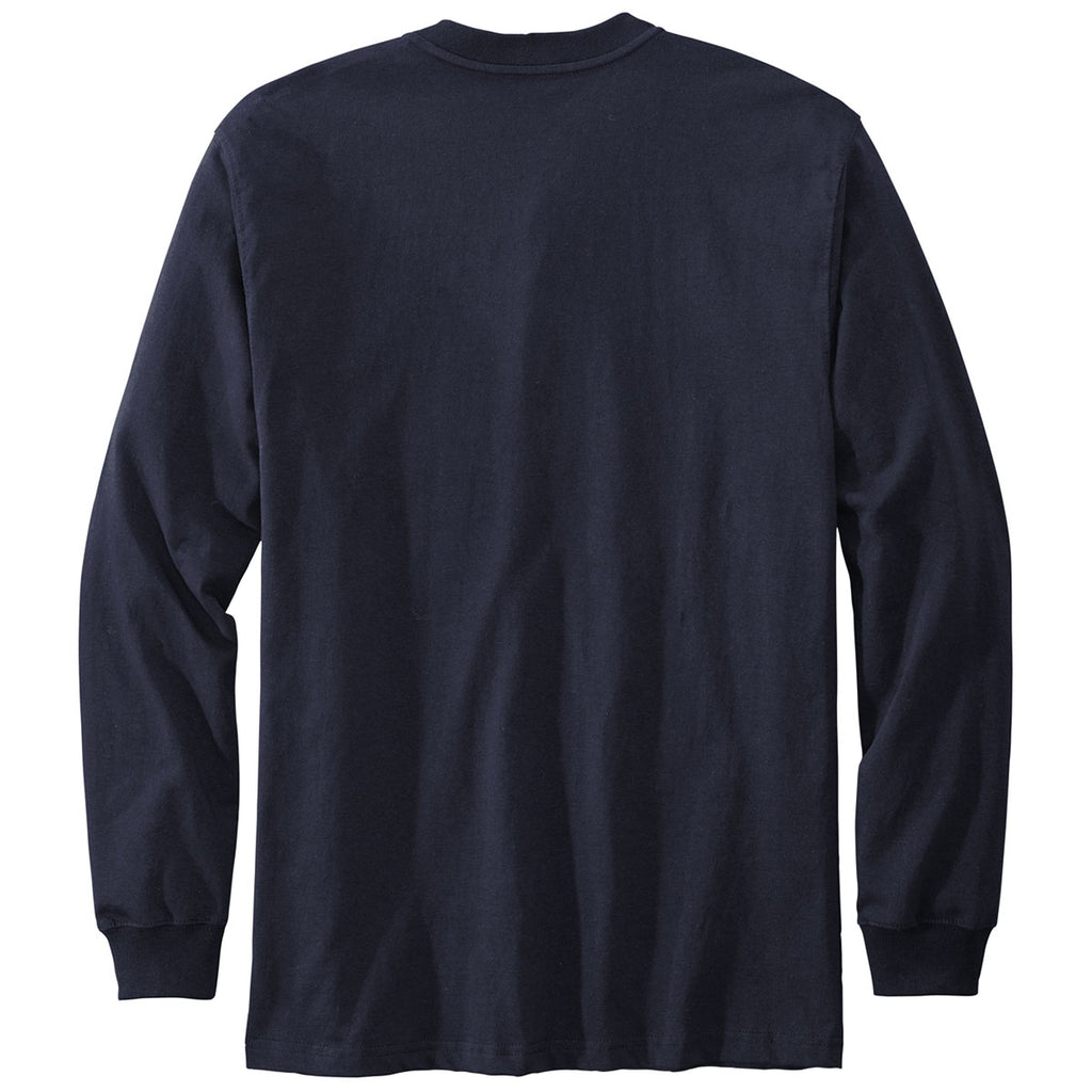 Carhartt Men's Navy Long Sleeve Henley T-Shirt