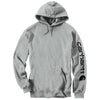 Carhartt Men's Heather Grey Midweight Hooded Logo Sweatshirt