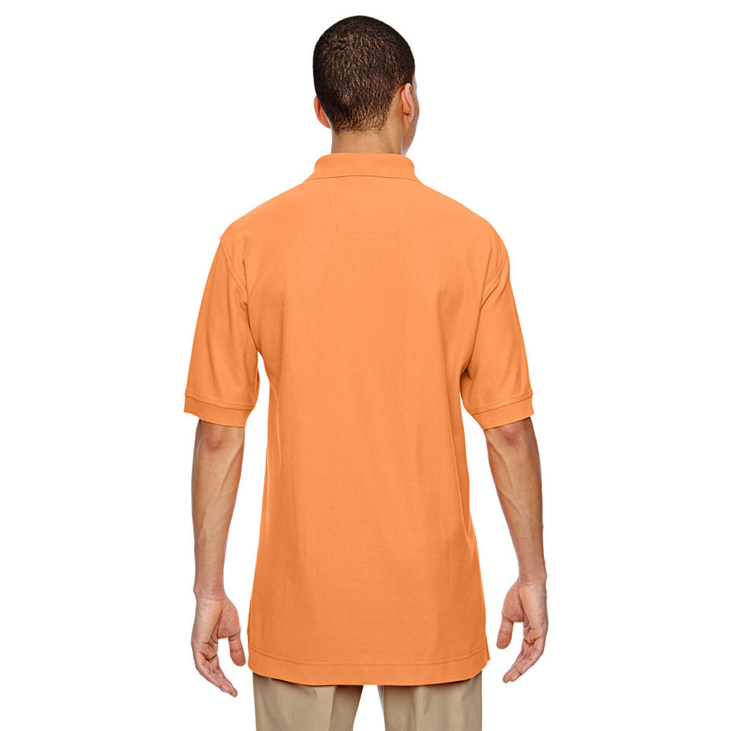 Devon & Jones Men's Cantaloupe Pima Pique Short-Sleeve Polo