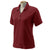 Devon & Jones Women's Burgundy Pima Pique Short-Sleeve Y-Collar Polo