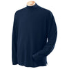 Devon & Jones Men's Navy Sueded Cotton Jersey Mock Turtleneck