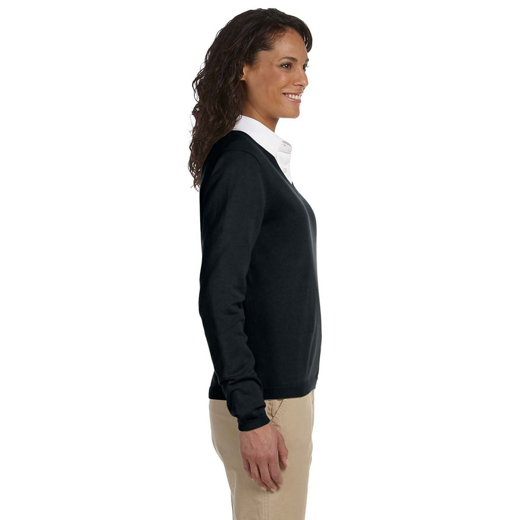 Devon & Jones Women's Black V-Neck Sweater