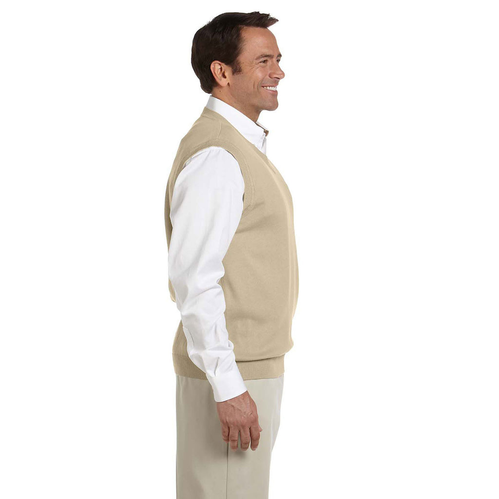 Devon & Jones Men's Stone V-Neck Vest