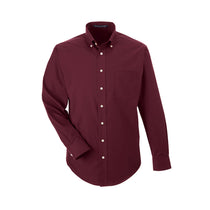 Devon & Jones Men's Burgundy Crown Collection Solid Broadcloth