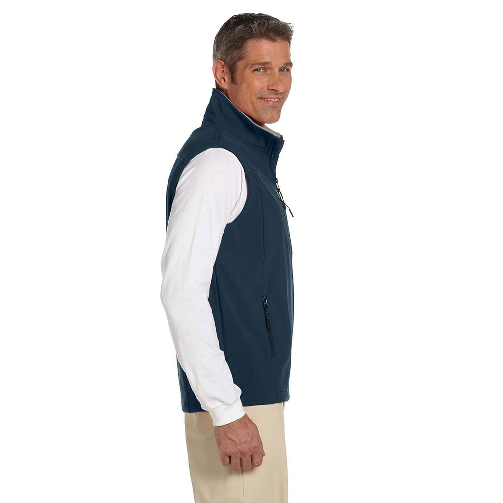 Devon & Jones Men's Navy Soft Shell Vest