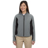 Devon & Jones Women's Charcoal/Dark Charcoal Soft Shell Colorblock Jacket