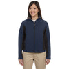 Devon & Jones Women's Navy/Dark Charcoal Soft Shell Colorblock Jacket