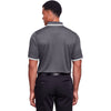 Devon & Jones Men's Graphite/White CrownLux Performance Plaited Tipped Polo