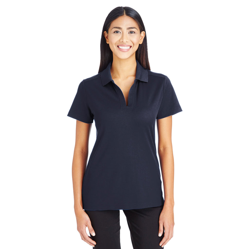 Devon & Jones Women's Navy CrownLux Performance Polo