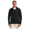 Devon & Jones Men's Black Stretch Tech-Shell Compass Full-Zip