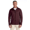 Devon & Jones Men's Burgundy Heather Stretch Tech-Shell Compass Full-Zip