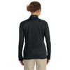 Devon & Jones Women's Black Stretch Tech-Shell Compass Quarter-Zip