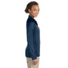 Devon & Jones Women's Navy Stretch Tech-Shell Compass Quarter-Zip