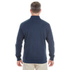 Devon & Jones Men's Navy/Grey Heather/Graphite Drytec 20 Performance Quarter-zip